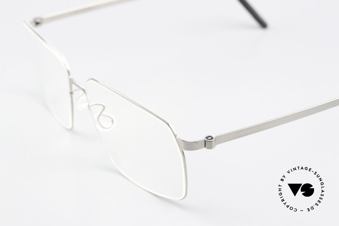 Lindberg 9635 Strip Titanium Titan Rahmen Silber Poliert, stilvolle Damenbrille oder Herrenbrille gleichermaßen, Passend für Herren und Damen