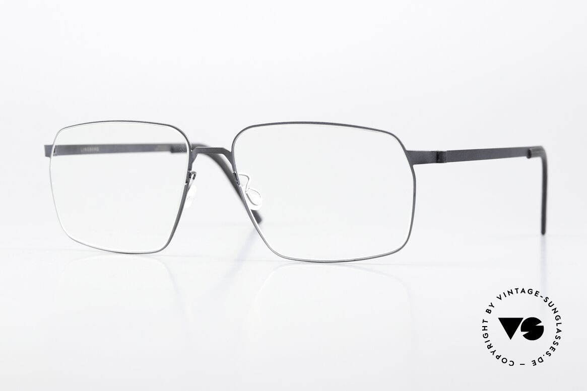 Lindberg 9635 Strip Titanium Titanbrille Blaugrau Matt, markante LINDBERG Strip Titanium Designer-Fassung, Passend für Herren und Damen
