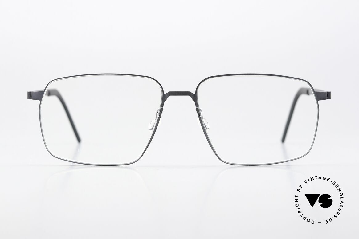Lindberg 9635 Strip Titanium Titanbrille Blaugrau Matt, unisex Modell 9635, Gr. 56/15 col. U16: blau-grau matt, Passend für Herren und Damen