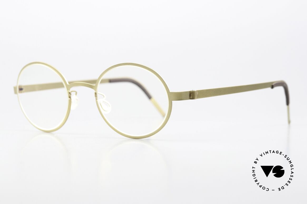 Lindberg 9587 Strip Titanium Runde Damen & Herrenbrille, federleicht und dennoch sehr stabil und sehr langlebig, Passend für Herren und Damen