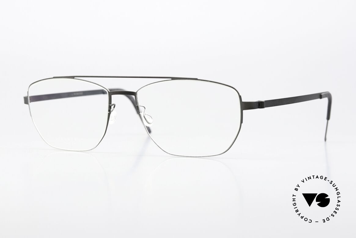 Lindberg 9618 Strip Titanium Designerbrille Schwarz Unisex, schwarze Damen- & Herrenbrille, Strip Titanium Serie, Passend für Herren und Damen
