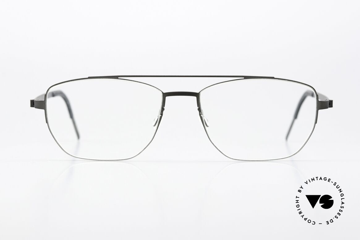 Lindberg 9618 Strip Titanium Designerbrille Schwarz Unisex, Modell 9618, in Größe 56/17, Bügel 135 und Color U9, Passend für Herren und Damen