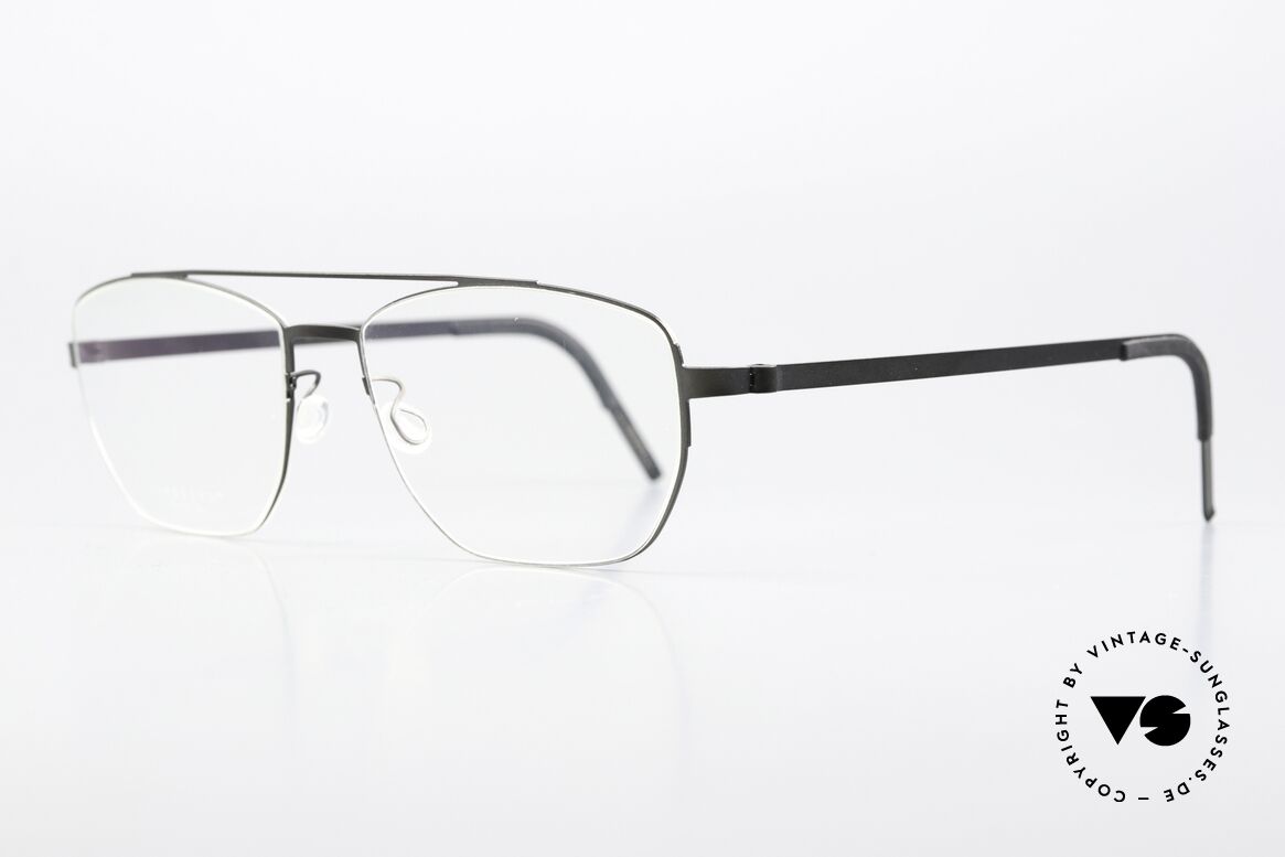 Lindberg 9618 Strip Titanium Designerbrille Schwarz Unisex, federleicht und dennoch sehr stabil und sehr langlebig, Passend für Herren und Damen