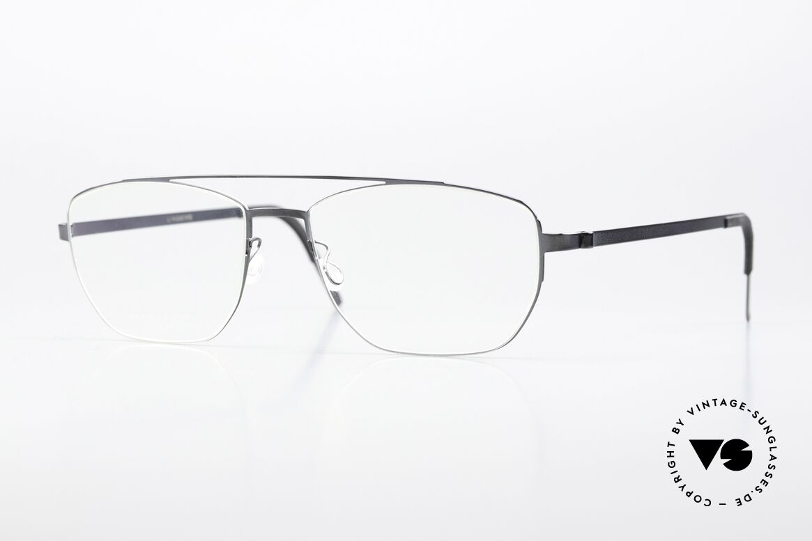 Lindberg 9618 Strip Titanium Designerbrille Grau Poliert, graue Damen- & Herrenbrille der Strip Titanium Serie, Passend für Herren und Damen