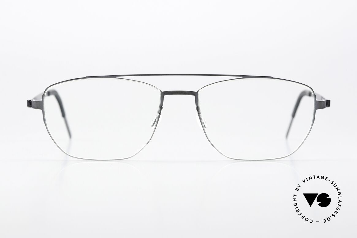 Lindberg 9618 Strip Titanium Designerbrille Grau Poliert, Modell 9618, in Größe 56/17, Bügel 135 und Color PU16, Passend für Herren und Damen