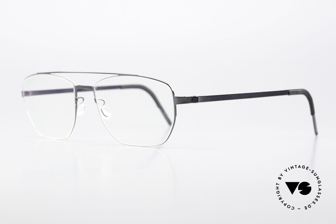 Lindberg 9618 Strip Titanium Designerbrille Grau Poliert, federleicht und dennoch sehr stabil und sehr langlebig, Passend für Herren und Damen