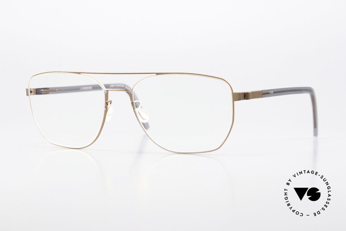 Lindberg 9622 Strip Titanium Variante Mit Azetatbügeln, klassische LINDBERG Strip Titanium Designer-Fassung, Passend für Herren und Damen