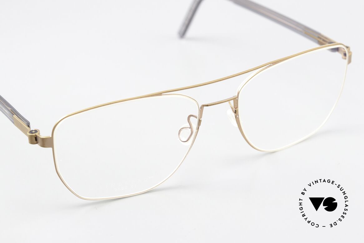 Lindberg 9622 Strip Titanium Variante Mit Azetatbügeln, ungetragenes Designerstück + orig. Lindberg Hartetui, Passend für Herren und Damen