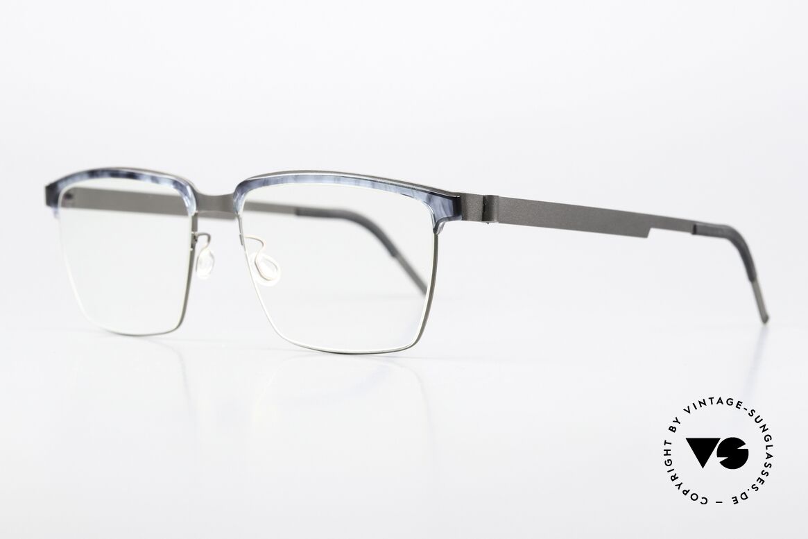 Lindberg 9841 Strip Titanium Eckige Brille Für Herren, Herren-Modell 9841 in Größe 55/17, 135, Color 10, Passend für Herren