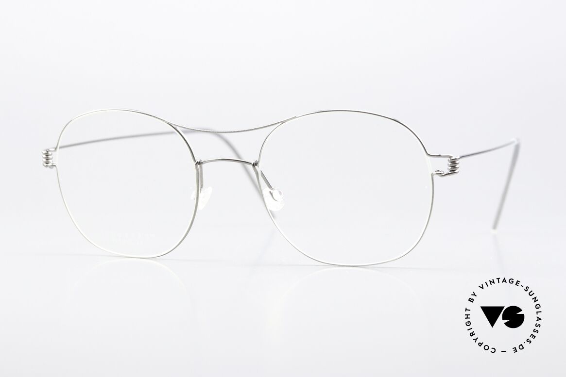 Lindberg Rasmus 49 Air Titan Rim Klassische Brille In Silber, klassische Lindberg Brille aus der Air Titanium Serie, Passend für Herren und Damen