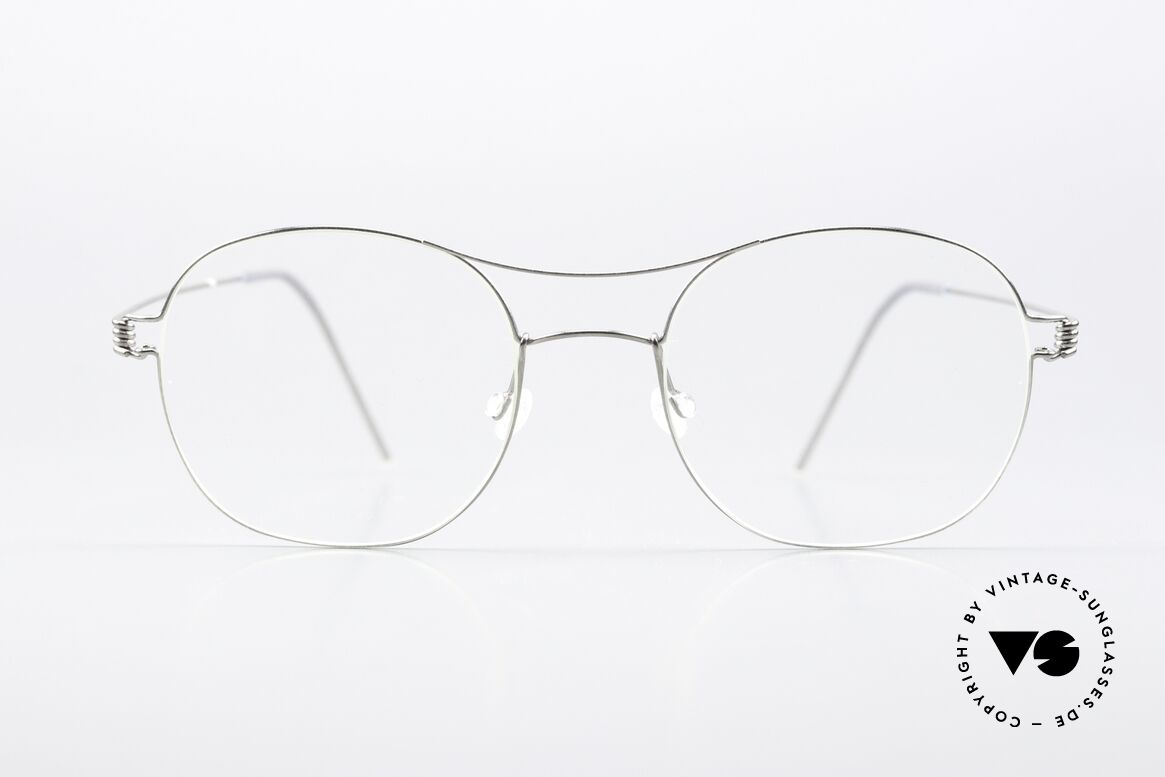 Lindberg Rasmus 49 Air Titan Rim Klassische Brille In Silber, Mod. Rasmus, Gr. 49-19, 145, col. P10 = silber poliert, Passend für Herren und Damen