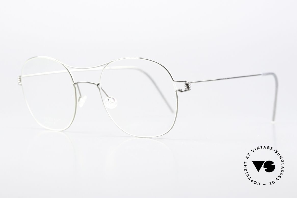 Lindberg Rasmus 49 Air Titan Rim Klassische Brille In Silber, sehr elegante Designer-Brille für Damen und Herren, Passend für Herren und Damen