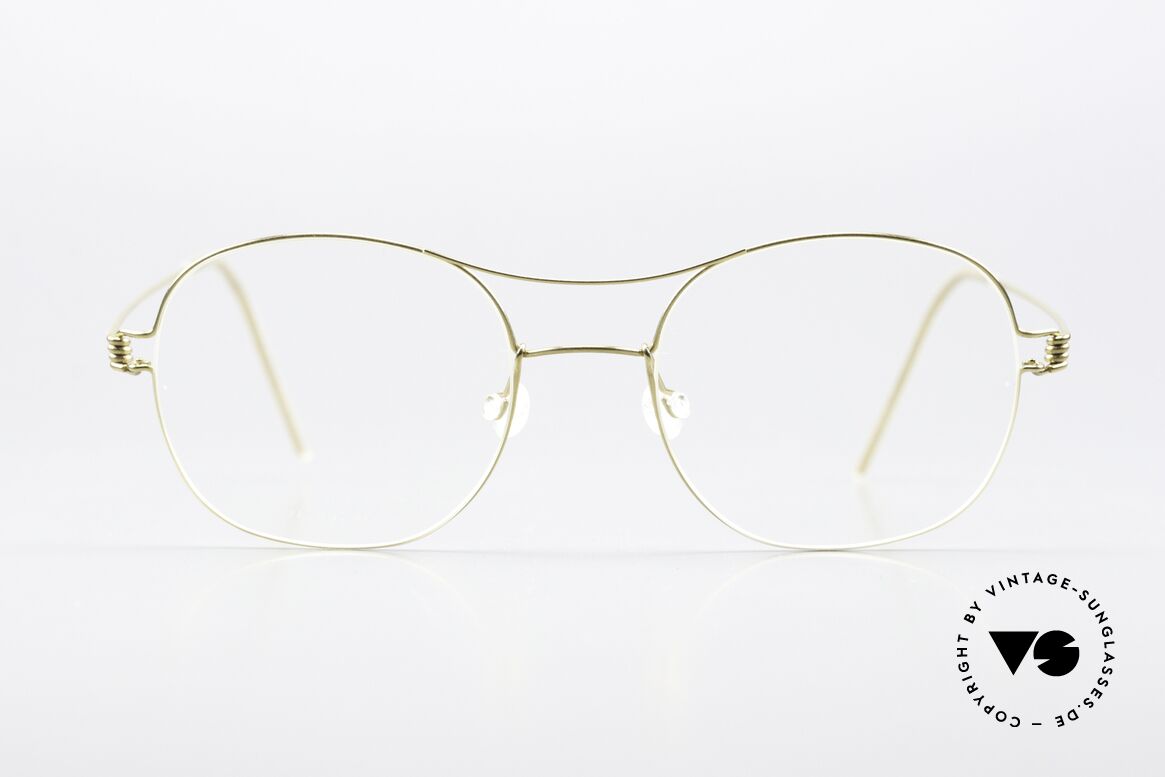 Lindberg Rasmus 47 Air Titan Rim Titan Brille Gold Glänzend, Rasmus in Gr. 47-16, 135, color PGT = gold glänzend, Passend für Herren und Damen
