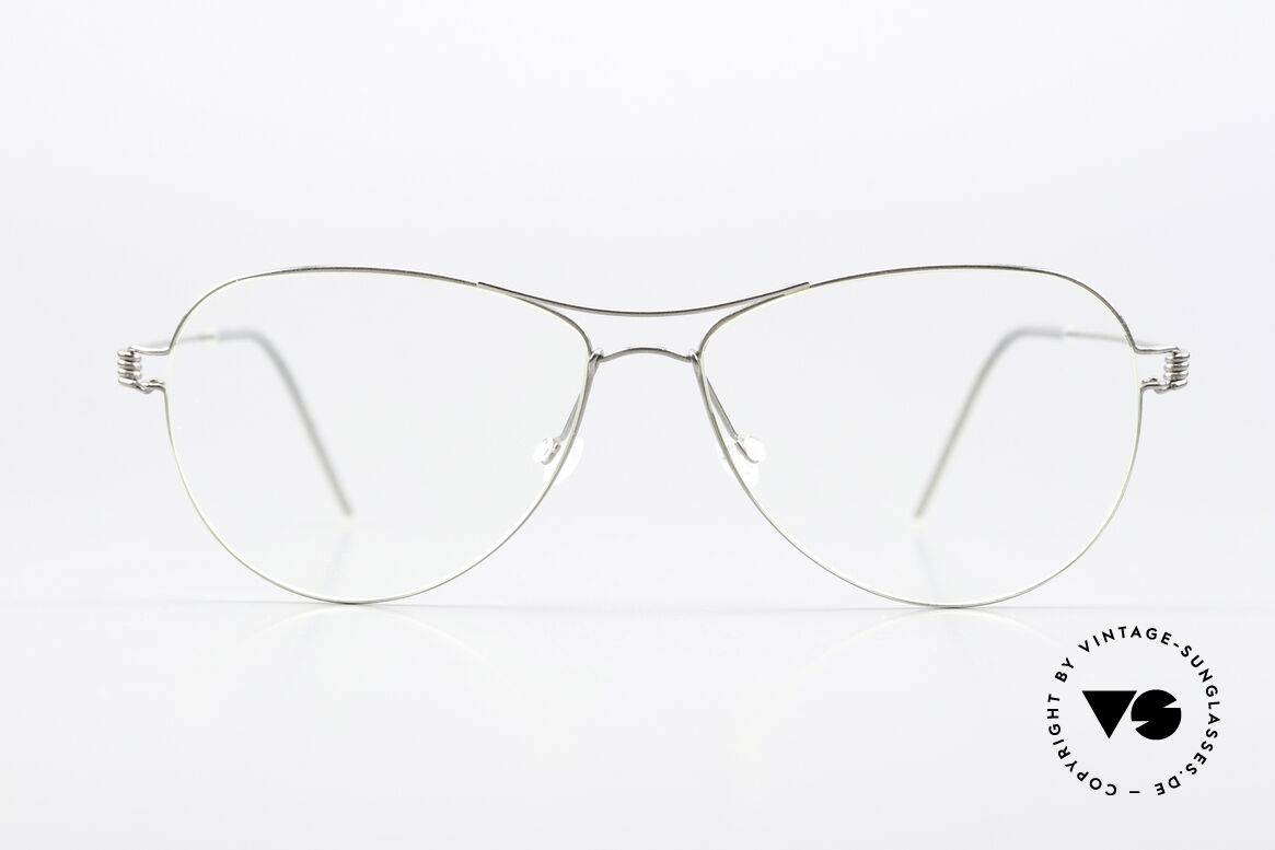Lindberg Tilda Air Titan Rim Titanium Brille Unisex Silber, LINDBERG Air Titanium Rim Brille im Aviator-Design, Passend für Herren und Damen