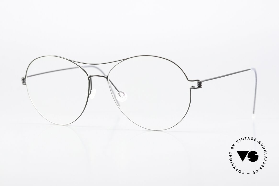 Lindberg April Air Titan Rim Titanium Brille Mattschwarz, Lindberg Air Titan Rim Brille im interessanten Design, Passend für Damen