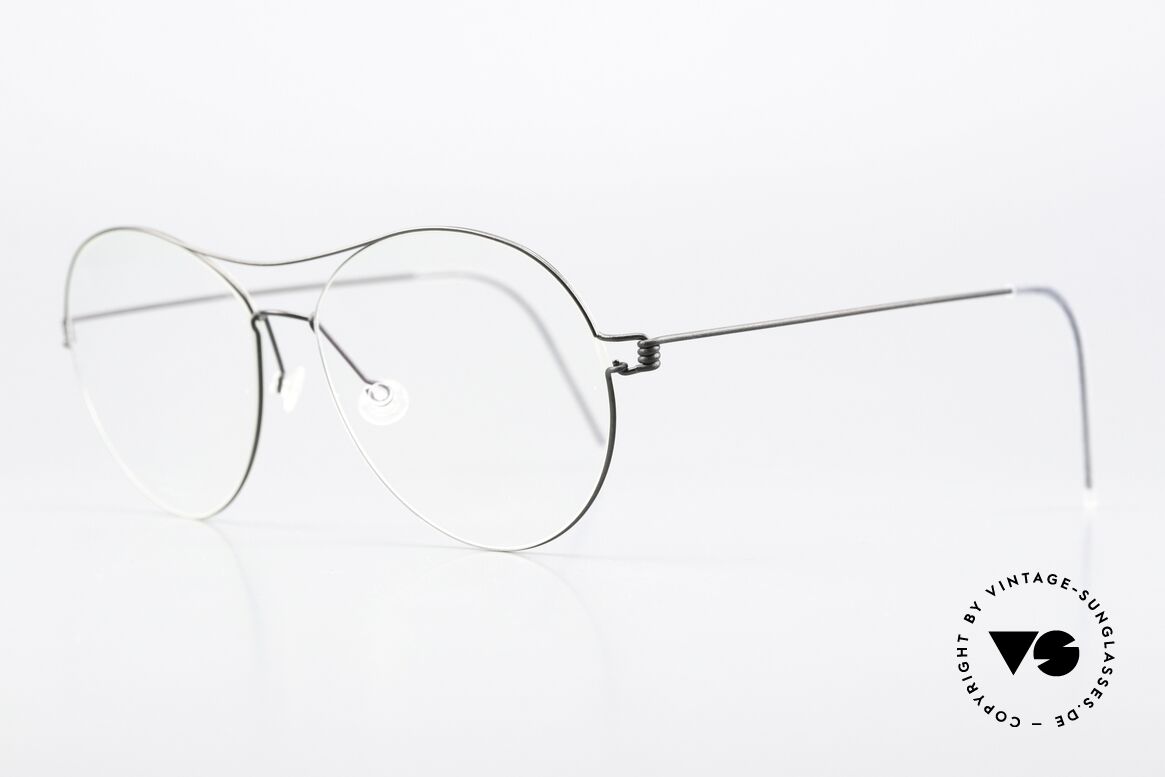 Lindberg April Air Titan Rim Titanium Brille Mattschwarz, vielfach ausgezeichnet hinsichtlich Qualität und Design, Passend für Damen