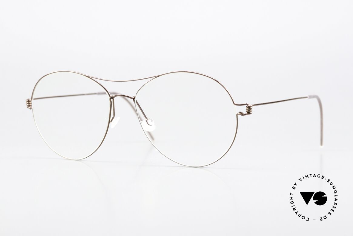 Lindberg April Air Titan Rim Titan Brille Braun Glänzend, Lindberg Air Titan Rim Brille im interessanten Design, Passend für Damen