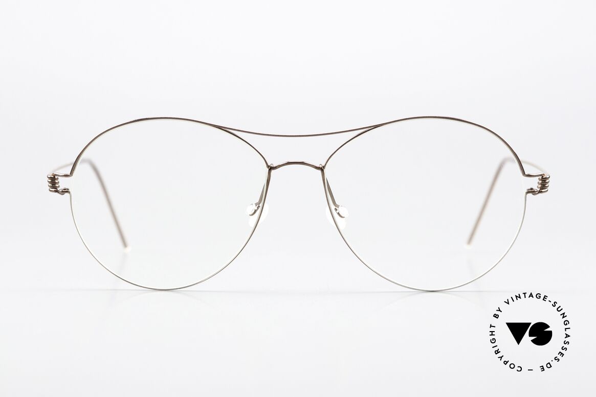 Lindberg April Air Titan Rim Titan Brille Braun Glänzend, Mod. April, Größe 54-15, 135, col PU12: braun glänzend, Passend für Damen