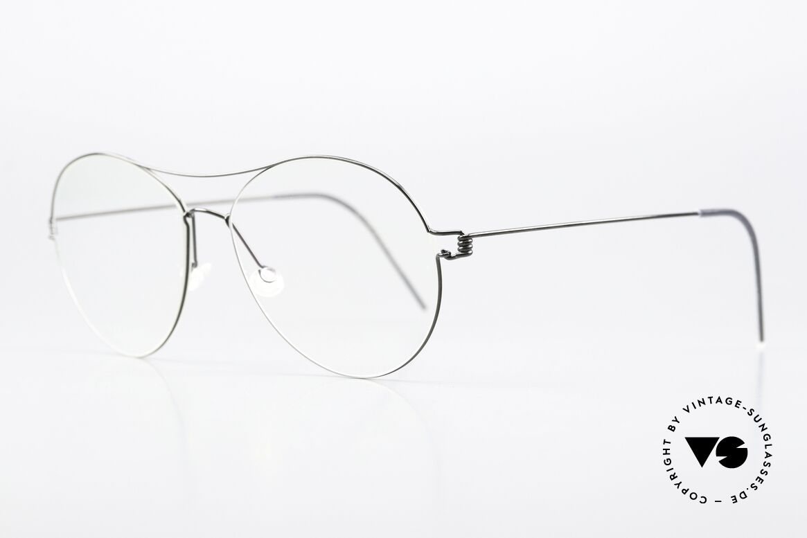 Lindberg April Air Titan Rim Titan Brille Schwarz Poliert, vielfach ausgezeichnet hinsichtlich Qualität und Design, Passend für Damen