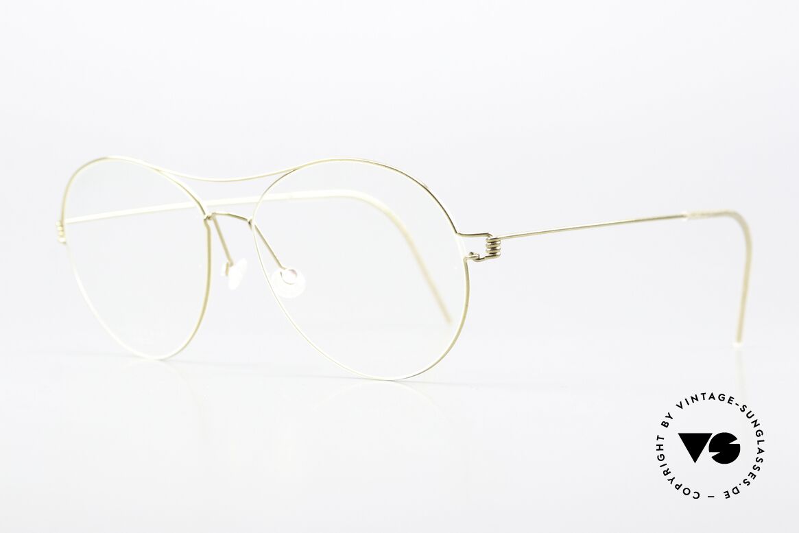 Lindberg April Air Titan Rim Titan Brille Gold Glänzend, vielfach ausgezeichnet hinsichtlich Qualität und Design, Passend für Damen