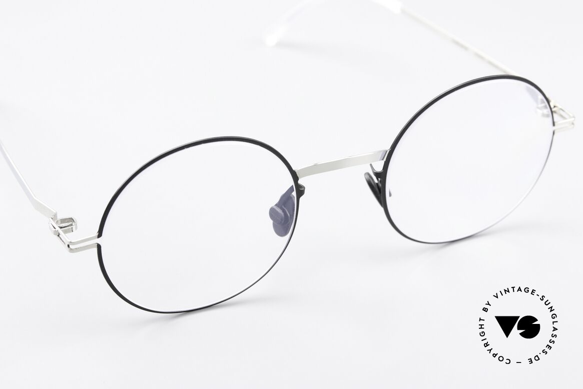 Mykita Sigur Runde Brille Schwarz Silber, ungetragenes Modell mit original Mykita Verpackung, Passend für Herren und Damen