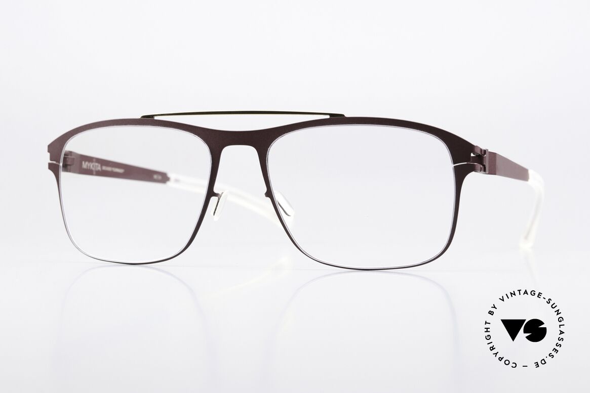 Mykita Corrado Eckige Brille Burgundy Gold, Mykita Brille, Modell Corrado, Gr. 56-18, Color 164, Passend für Herren und Damen