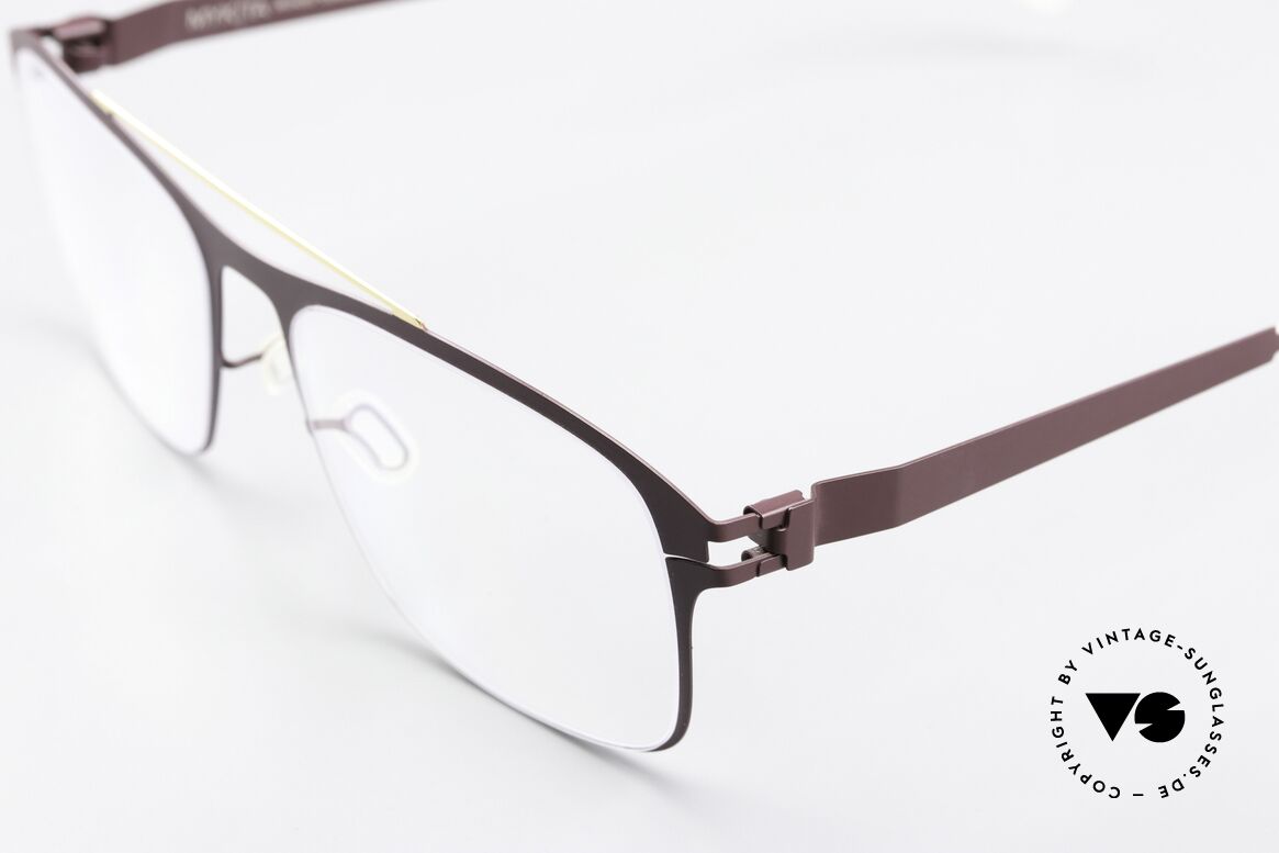 Mykita Corrado Eckige Brille Burgundy Gold, wohlbekannte Spitzenqualität; handmade in Germany, Passend für Herren und Damen