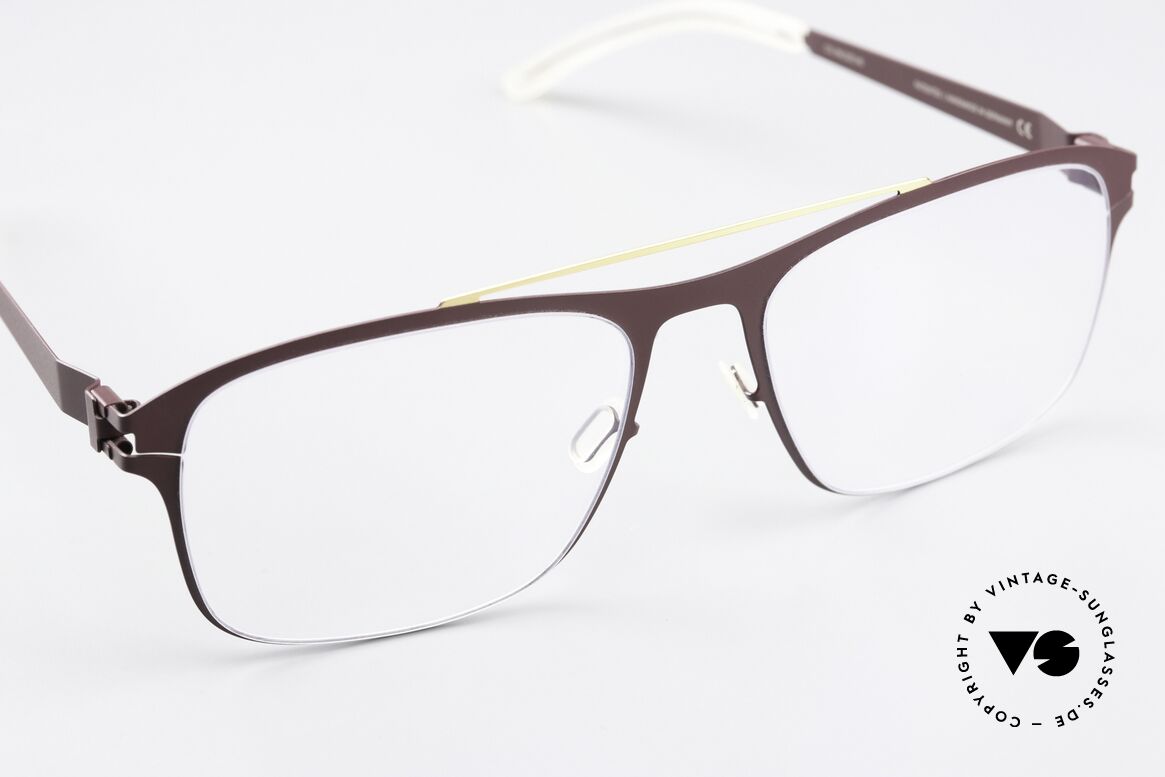 Mykita Corrado Eckige Brille Burgundy Gold, ungetragenes Modell mit original Mykita Verpackung, Passend für Herren und Damen