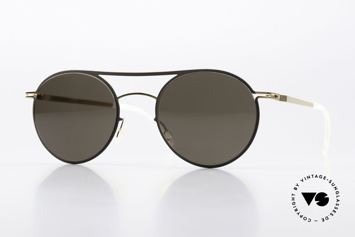 Mykita Tore Runde Sonnenbrille Gold Terra, Mykita Sonnenbrille, Modell Tore, Gr. 46-20, col. 172, Passend für Herren und Damen