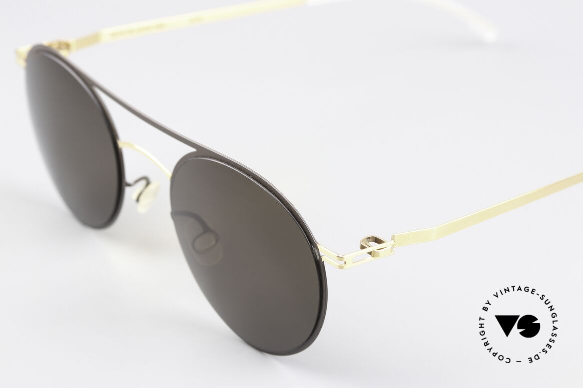 Mykita Tore Runde Sonnenbrille Gold Terra, wohlbekannte Spitzenqualität; handmade in Germany, Passend für Herren und Damen