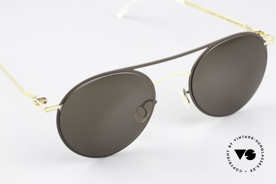 Mykita Tore Runde Sonnenbrille Gold Terra, ungetragenes Modell mit original Mykita Verpackung, Passend für Herren und Damen