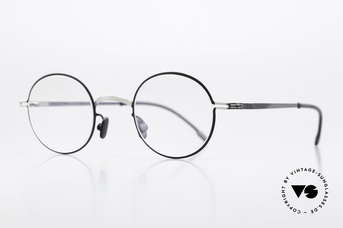 Mykita Finvid 2015er Lite Collection Brille, color code 052 = Silver/Black (edle Rahmen-Kontraste), Passend für Herren und Damen