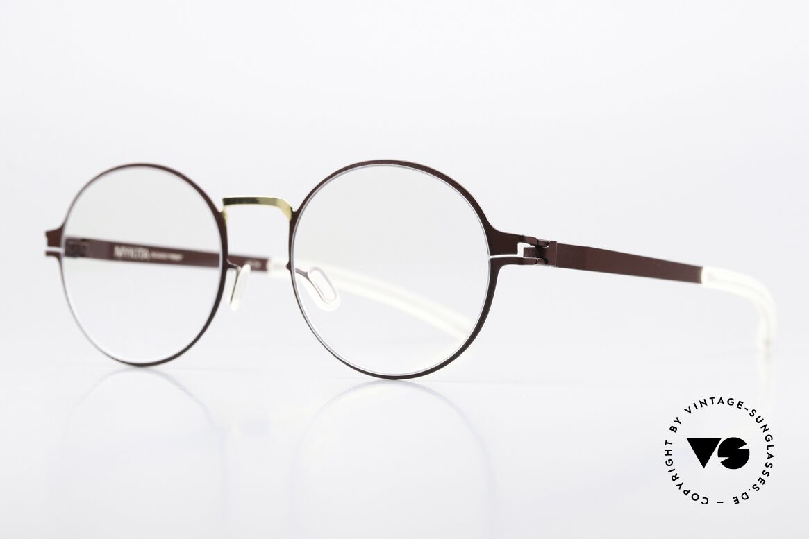 Mykita Ninni Runde Brille Burgundy Gold, Farbe "Gold/Burgundy" für Damen & Herren gemacht, Passend für Herren und Damen