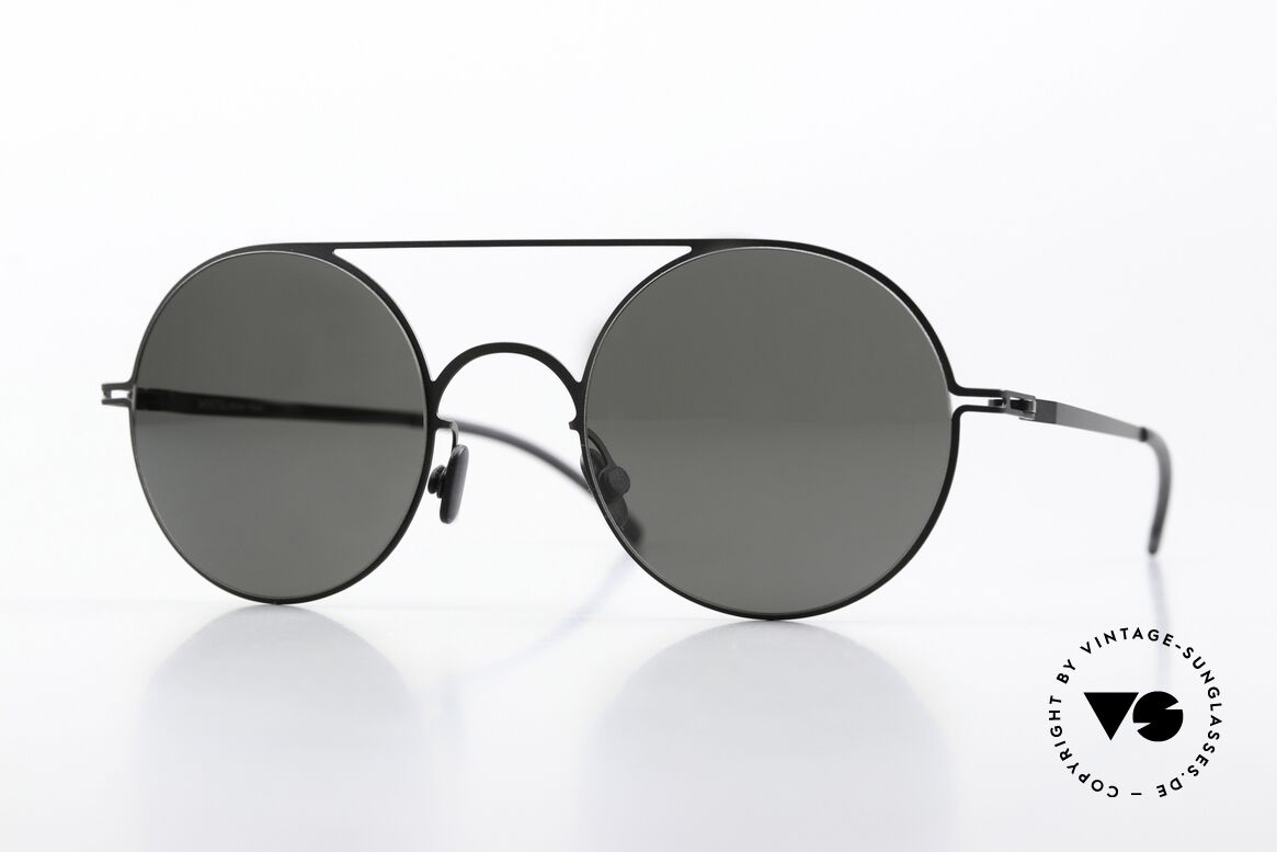 Mykita Touho Runde Sonnenbrille Schwarz, Mykita Sonnenbrille, Mod. Touho, Gr. 47-22, col. 002, Passend für Herren und Damen