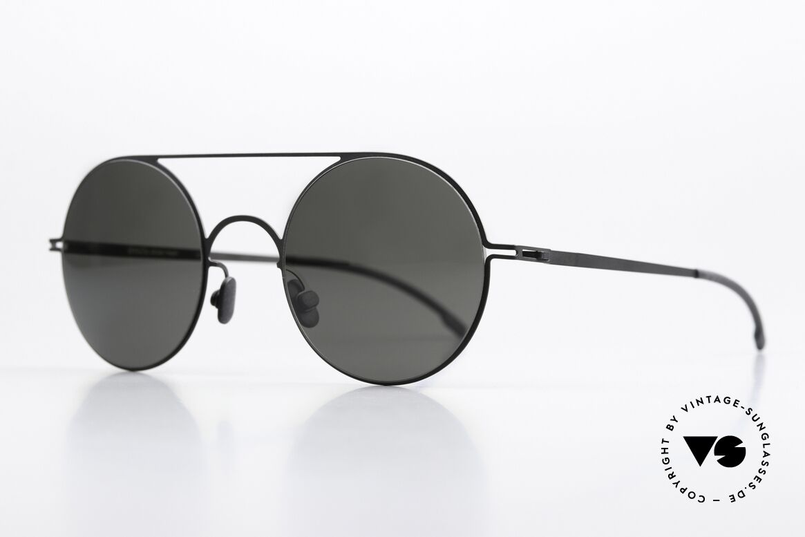 Mykita Touho Runde Sonnenbrille Schwarz, Farbe 002 = black: ist für Damen und Herren gemacht, Passend für Herren und Damen