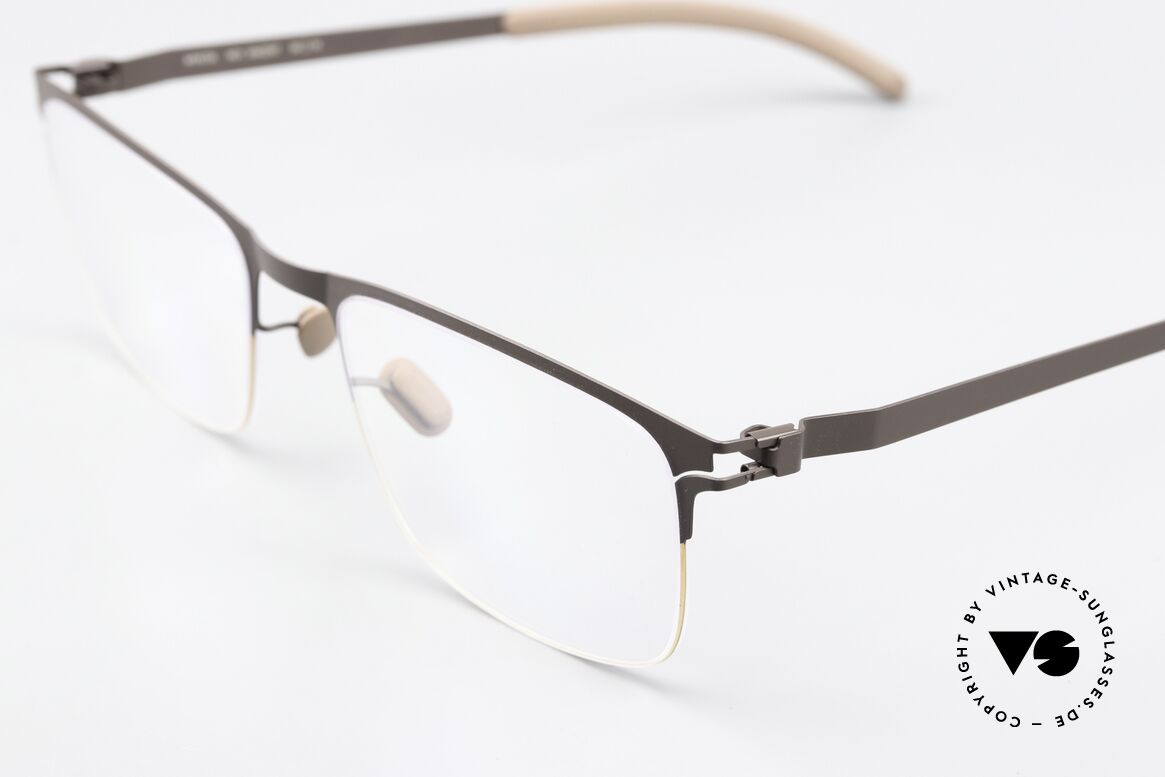 Mykita Vincent Herrenbrille Gold Dunkelbraun, wohlbekannte Spitzenqualität; handmade in Germany, Passend für Herren