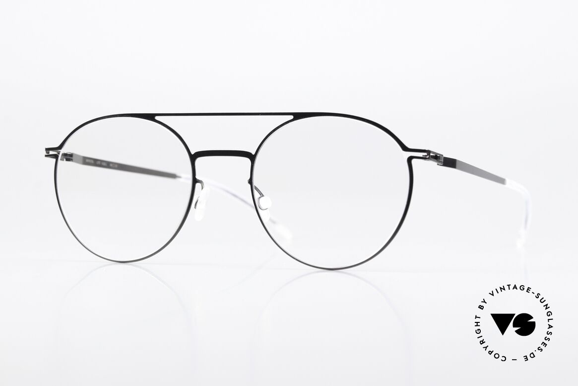 Mykita Kjell Runde Brille Shiny Graphite, Mykita Brille, Modell LITE Kjell, Gr. 49-20, color 232, Passend für Herren und Damen