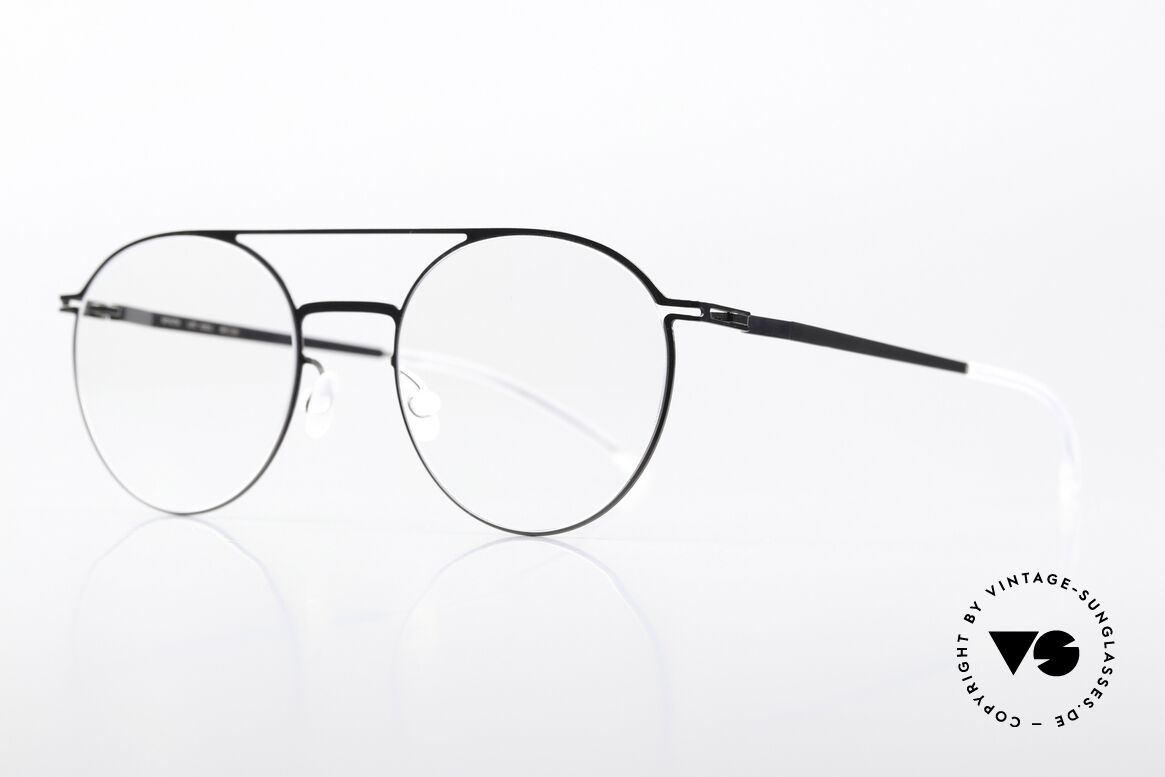 Mykita Kjell Runde Brille Shiny Graphite, color 232 = Shiny Graphite (edel glänzender Rahmen), Passend für Herren und Damen