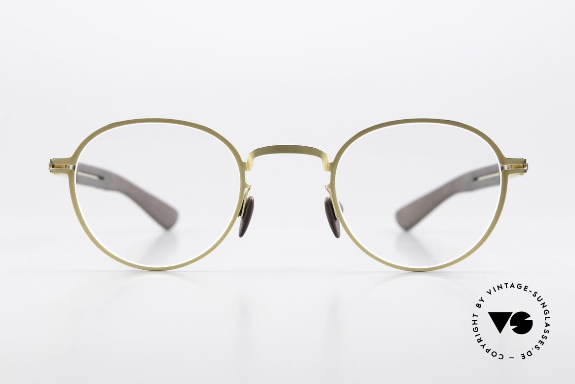 Mykita Mylon Quince Damen Herren Pantobrille, Gr. 45-26, color code 244 Gold / Ebony Brown, Passend für Herren und Damen