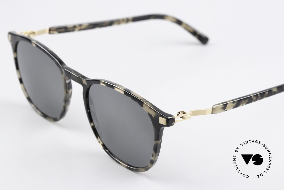 Mykita Aluki Designersonnenbrille Eckig, Azetat-Front mit charakteristischen Mykita-Bügeln!, Passend für Herren und Damen