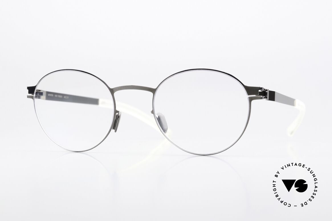 Mykita Peach Pantobrille Shiny Graphite, Mykita Brille, Modell Peach, Größe 48-21, Color 232, Passend für Herren und Damen