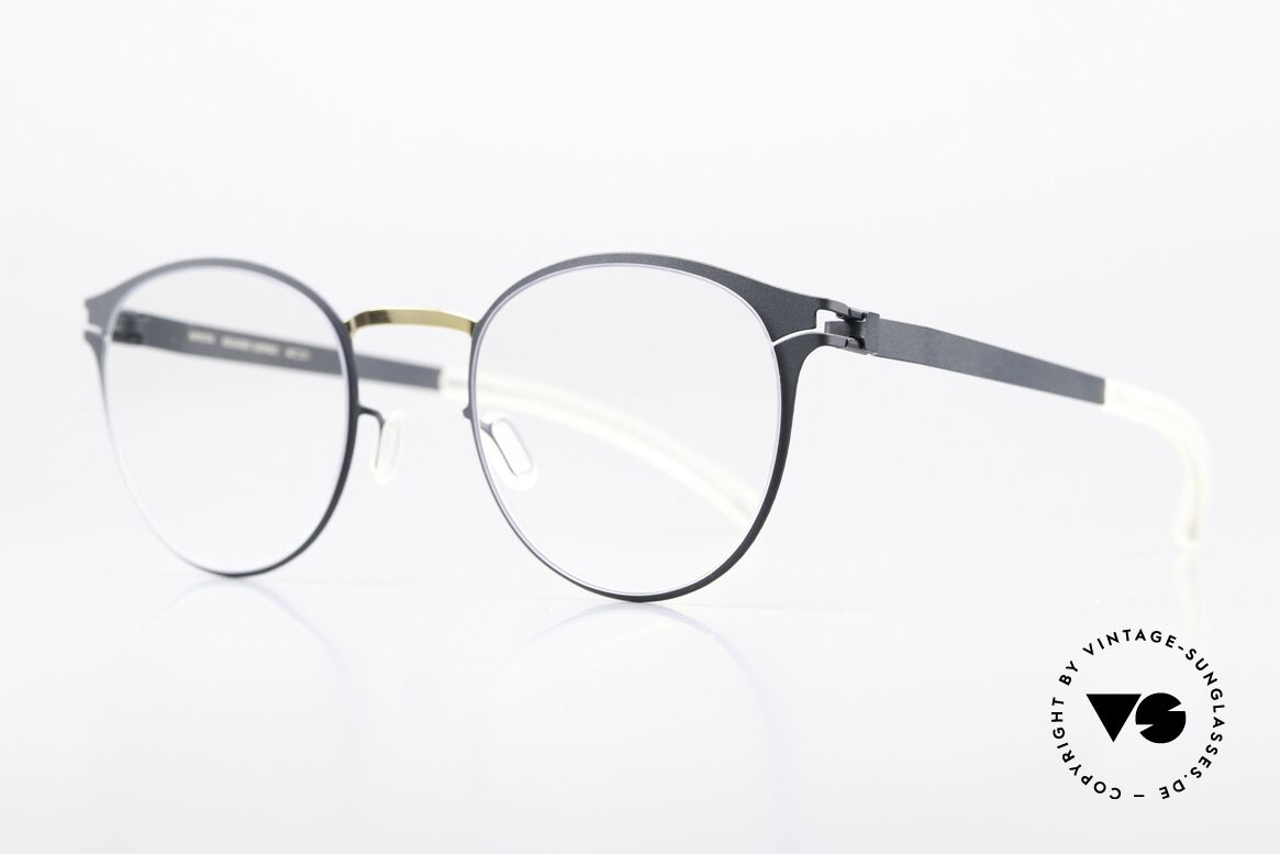 Mykita Giorgio Panto Damenbrille Gold Indigo, Farbe 256 "Gold/Indigo" = Damenbrille in dunkelblau, Passend für Damen