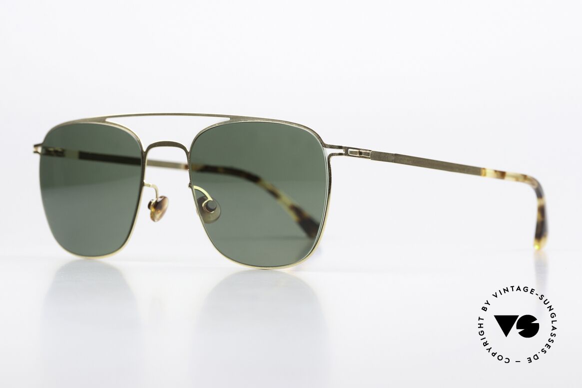 Mykita Torge Klassische Sonnenbrille Gold, Farbe 013: GOLD, mit polarisierenden Sonnengläsern, Passend für Herren und Damen