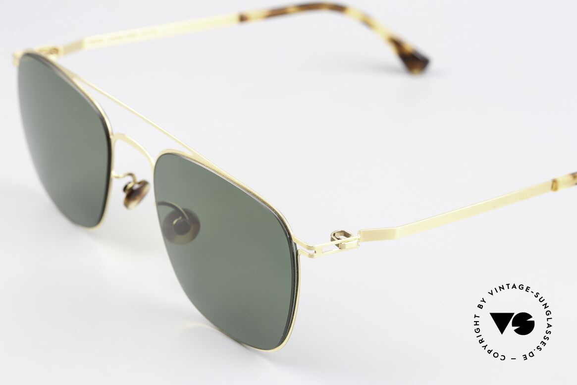 Mykita Torge Klassische Sonnenbrille Gold, wohlbekannte Spitzenqualität; handmade in Germany, Passend für Herren und Damen