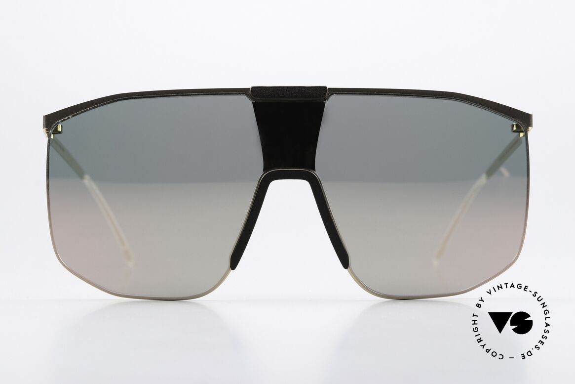 Mykita Mylon Yarrow Panorama Sonnenbrille Shield, Col. 580: Ebony Brown Champagne Gold Shield, Passend für Herren und Damen