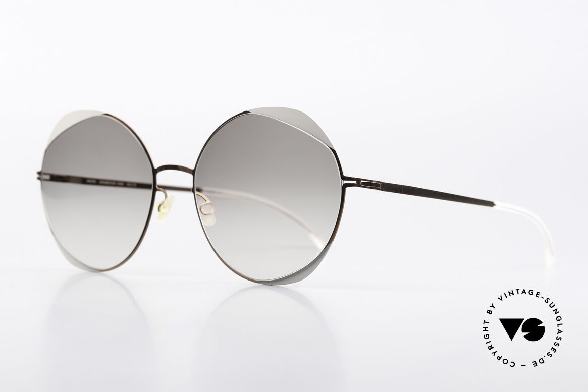 Mykita Elisa Damen Sonnenbrille Oversized, Color 361 = Shiny Copper/Stone Grey / Grey Gradient, Passend für Damen