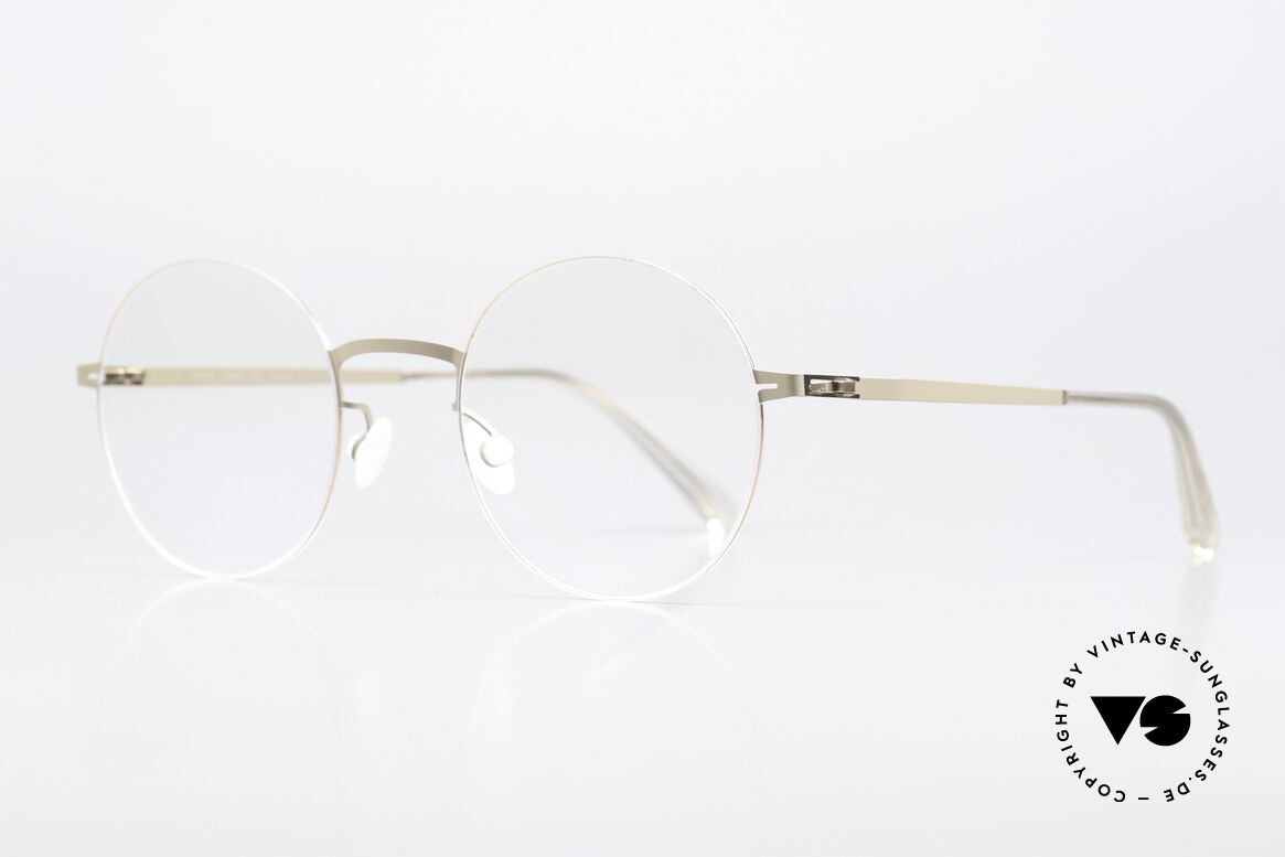 Mykita Kayo Runde Brille Damen & Herren, col 360 = Champagne Gold/Taupe Grey, Unisex-Brille, Passend für Herren und Damen