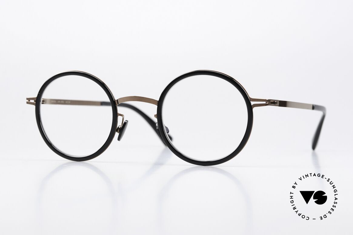 Mykita Eetu Panto Rund Kupfer Schwarz, Mykita Brille, Modell EETU, Größe 43-24, color 818, Passend für Herren und Damen