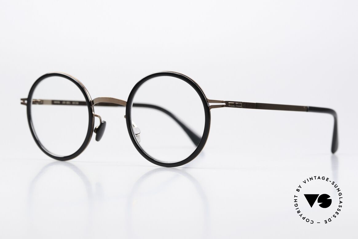 Mykita Eetu Panto Rund Kupfer Schwarz, wirklich interessante Farbe 818 = Shiny Copper/Black, Passend für Herren und Damen