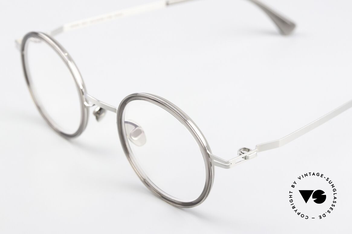 Mykita Eetu Runde Pantobrille Grau Silber, wohlbekannte Spitzenqualität; handmade in Germany, Passend für Herren und Damen